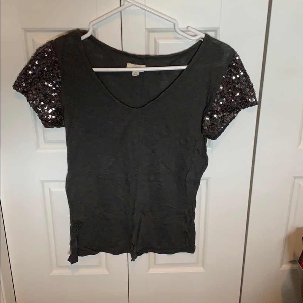 Aerie sequins sleeve tee